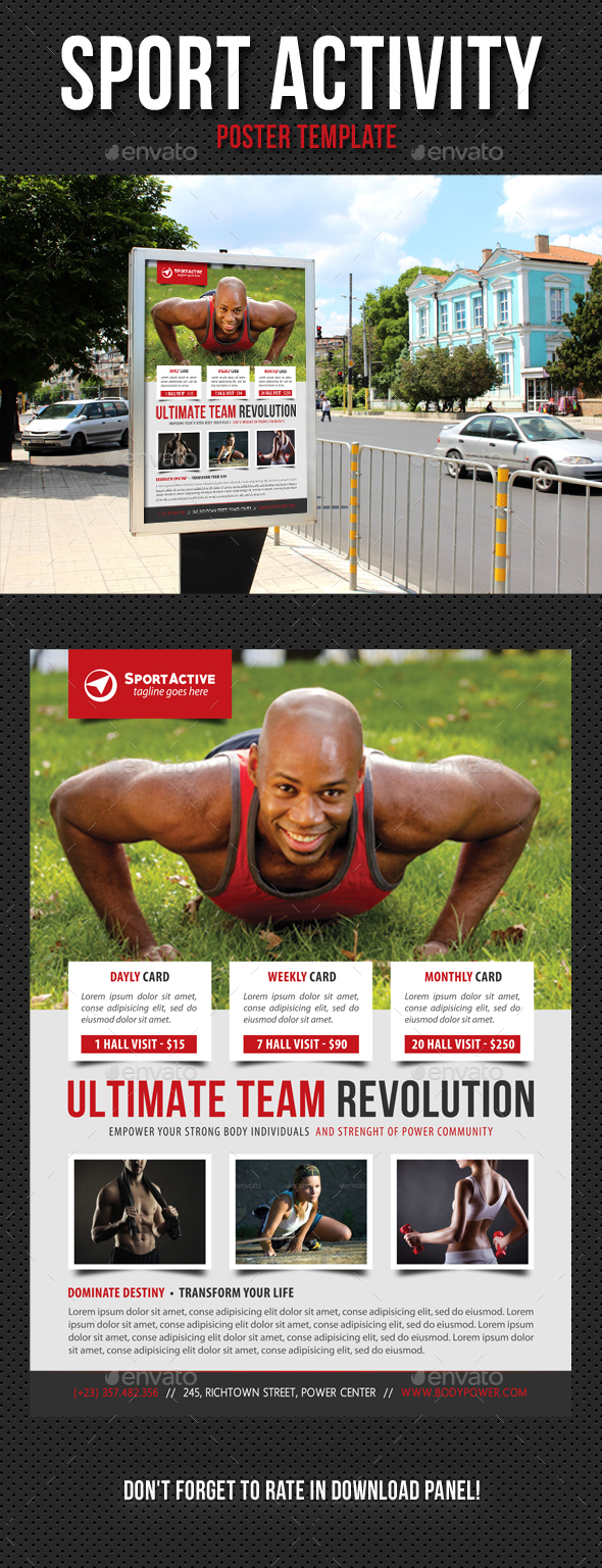 Sport Activity Poster Template V10 - Signage Print Templates