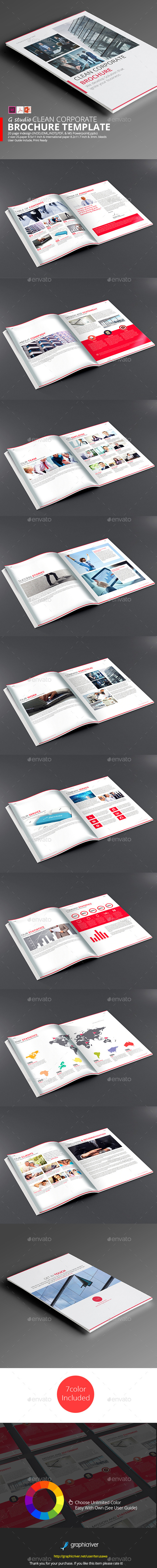 Clean Corporate Brochure Template - Corporate Brochures