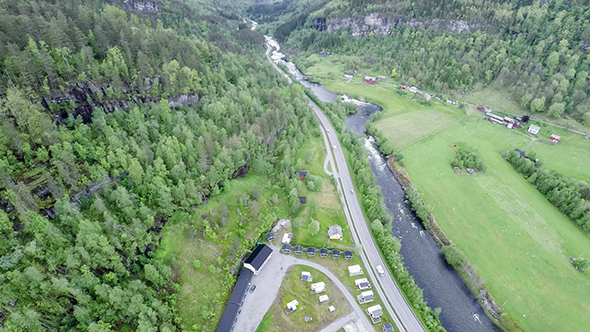 Tvindefossen Waterfall Norway alt