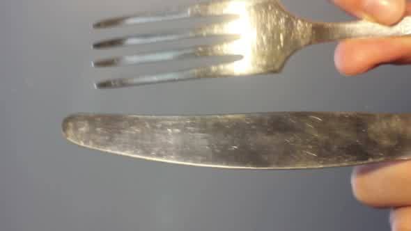 Taking Fork and Knife