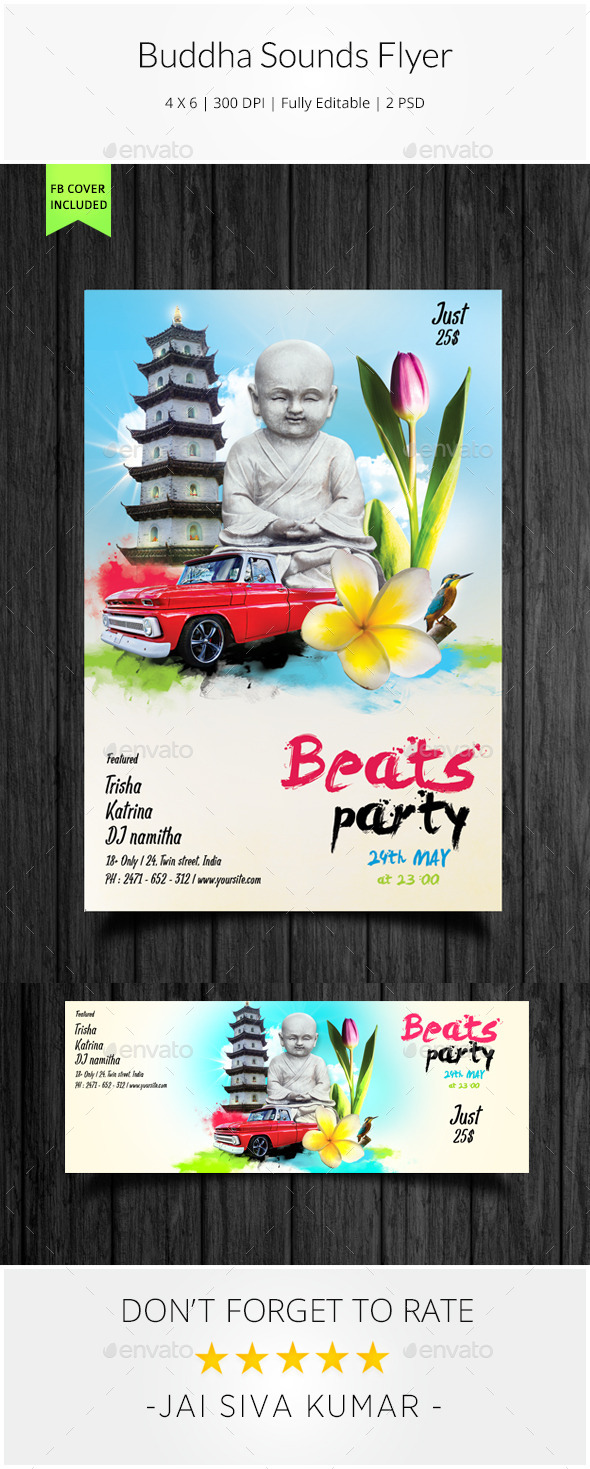 Buddha Sounds Flyer - Clubs & Parties Events