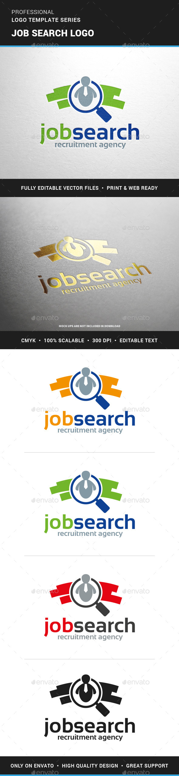Job Search Logo Template - Humans Logo Templates