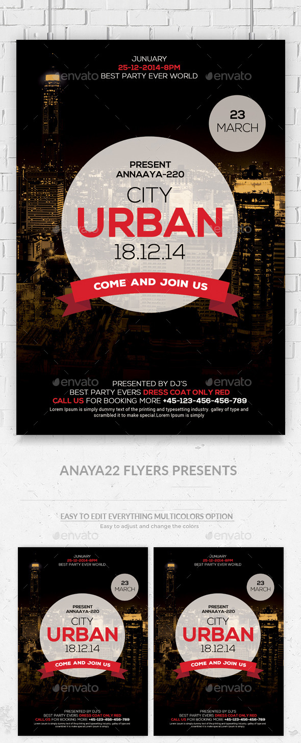 Urban City Flyer Template - Clubs & Parties Events