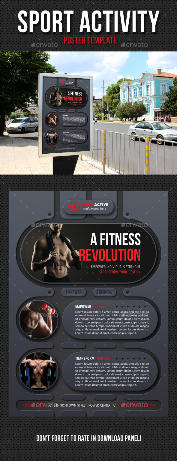 Sport Activity Poster Template V11 - Signage Print Templates