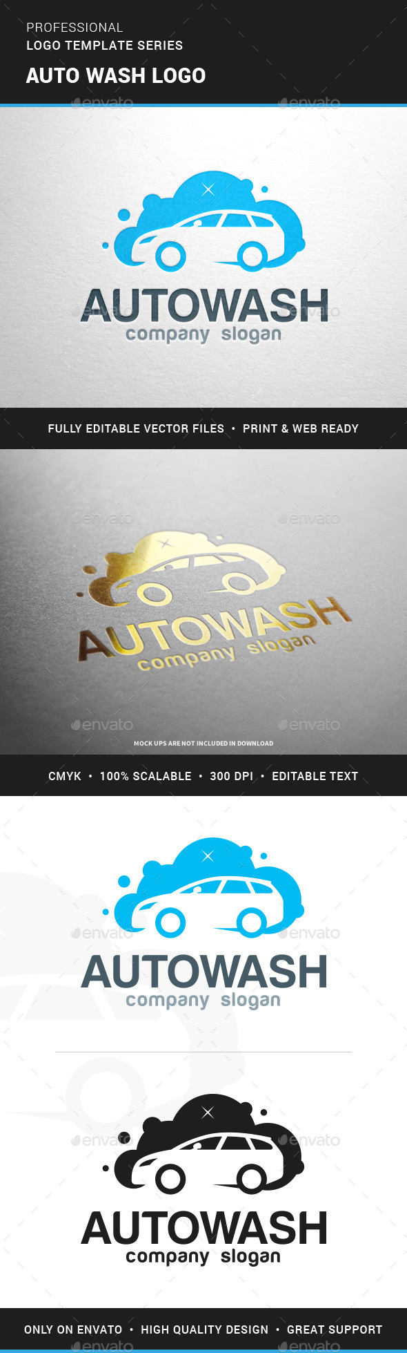 Auto Wash Logo Template - Objects Logo Templates