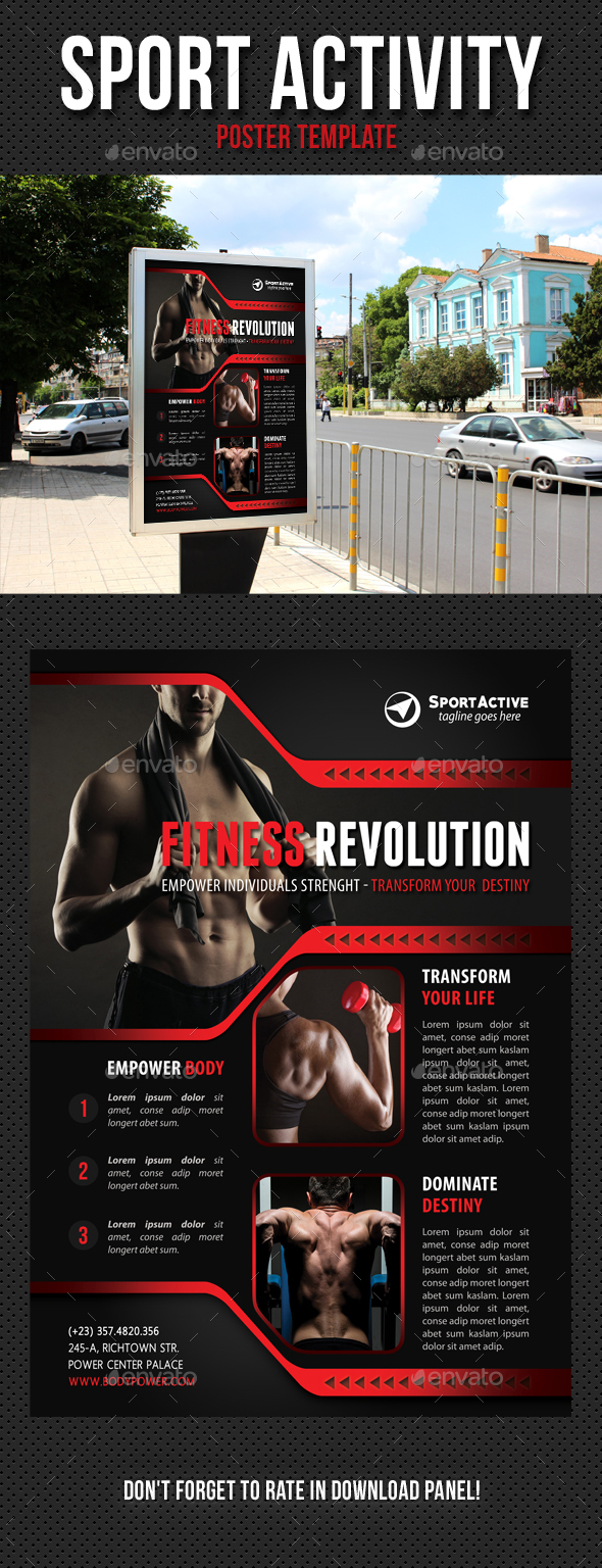 Sport Activity Poster Template V12 - Signage Print Templates