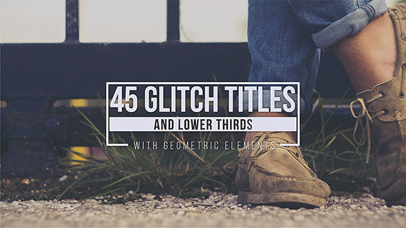 Glitch Geometric TitlesLower - VideoHive 13385546