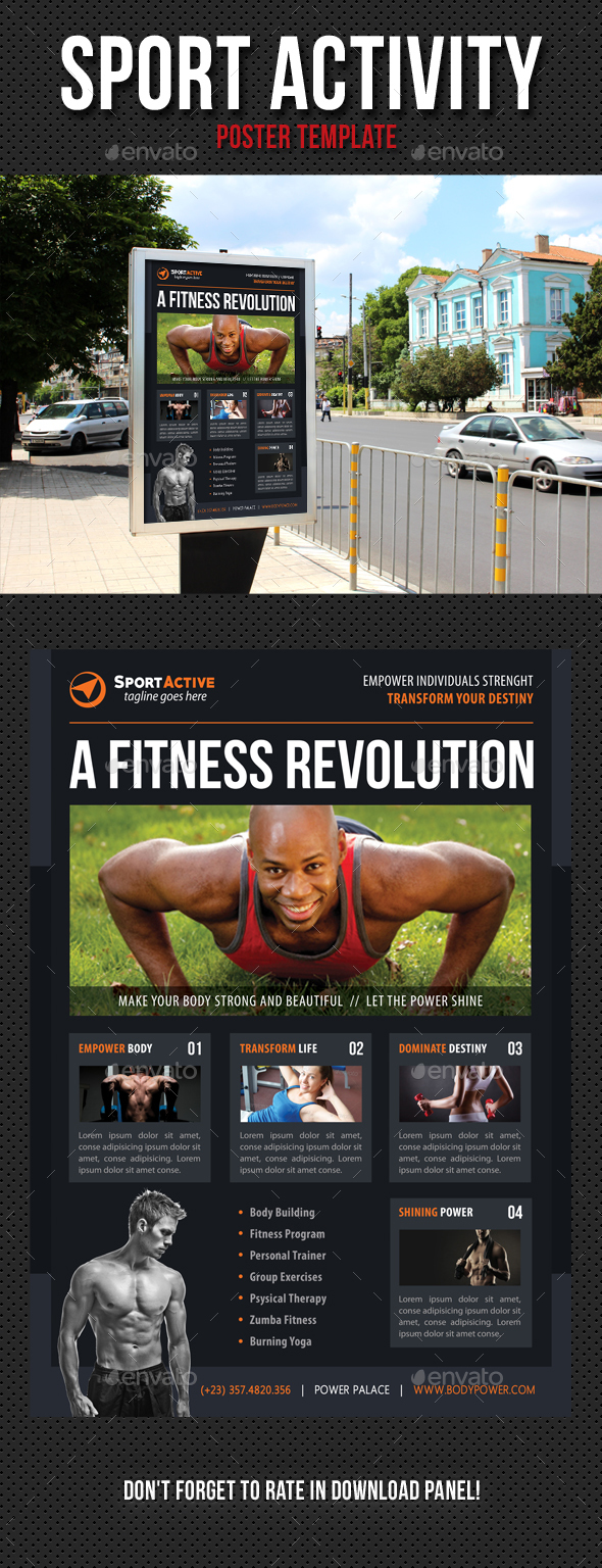 Sport Activity Poster Template V13 - Signage Print Templates