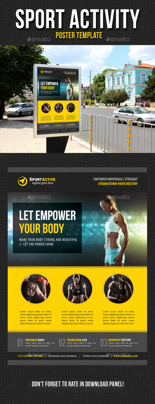 Sport Activity Poster Template V14 - Signage Print Templates