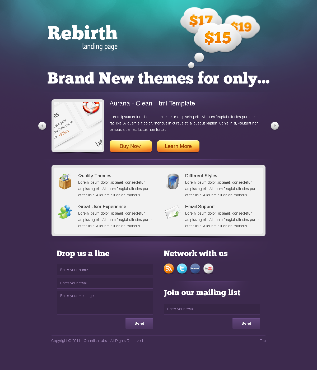 Rebirth Landing Page by QuanticaLabs | ThemeForest