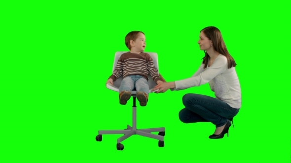 Mother And Boy Play Game On A Green Screen By Fancystudio Hive Play Preview