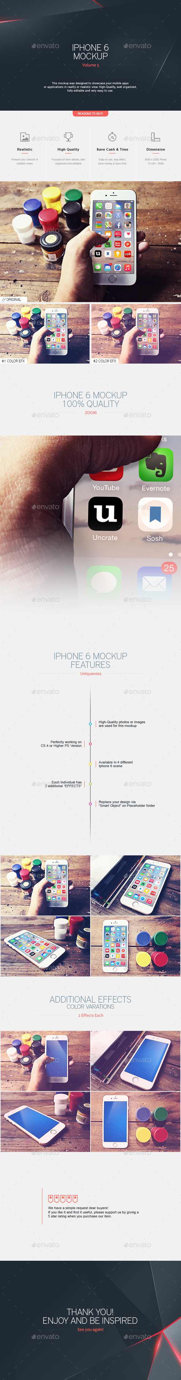 Phone 6 Mockup V.5 - Mobile Displays
