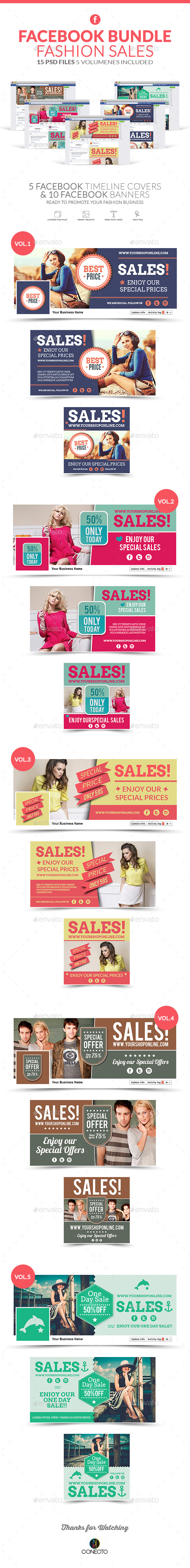 Facebook Bundle - Fashion Sales - Facebook Timeline Covers Social Media