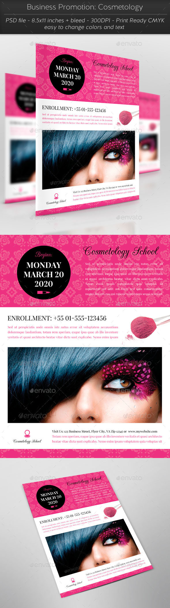Business Promotion: Cosmetology - Flyers Print Templates