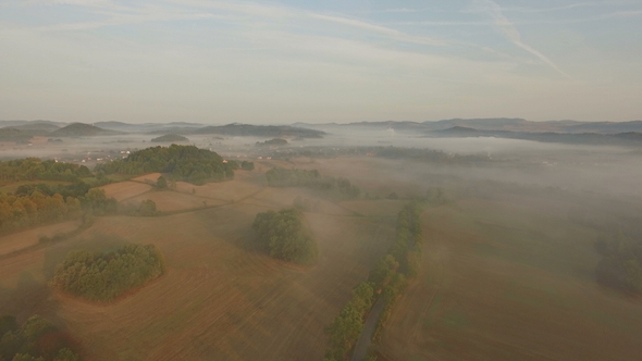 Aerial Over Morning Mist 11