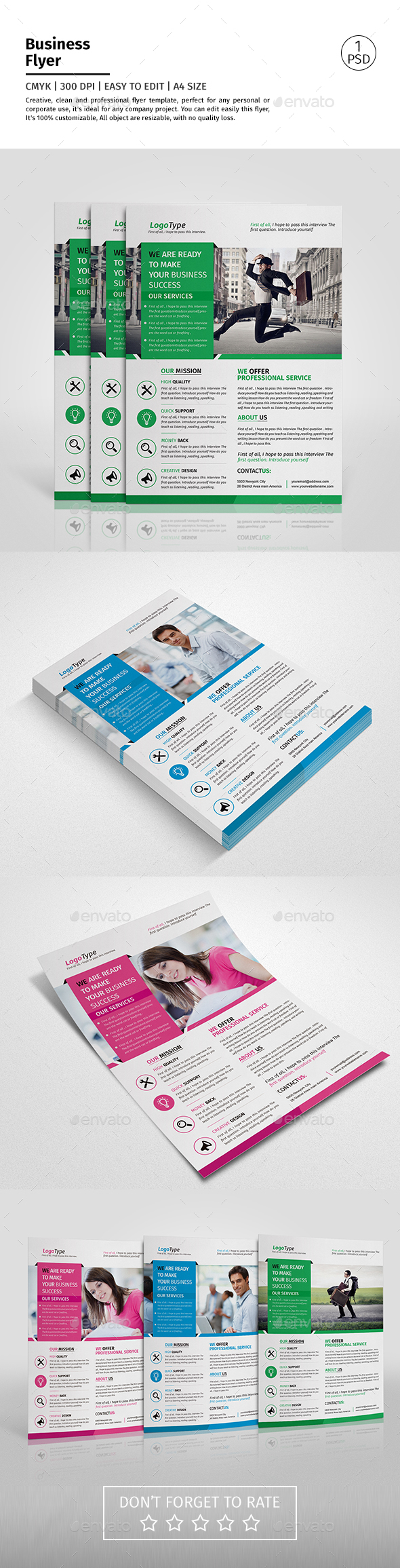 A4 Corporate Business Flyer Template Vol 07 - Corporate Flyers