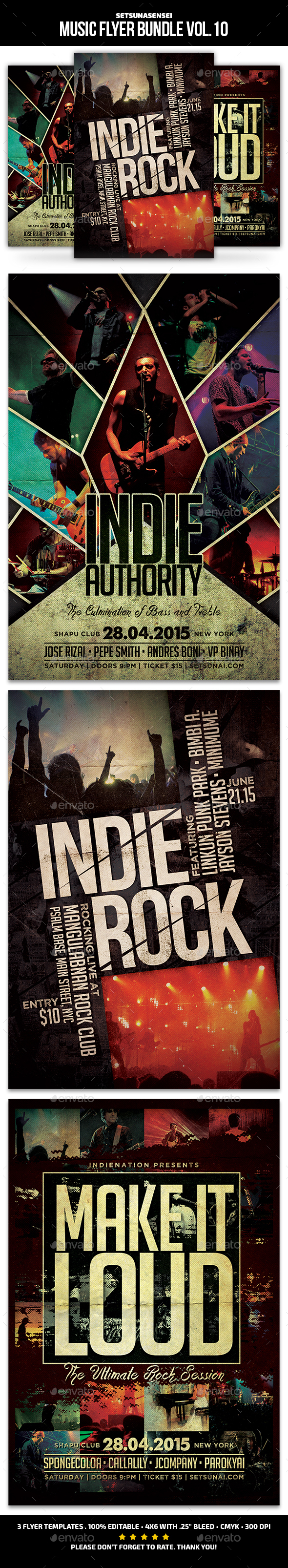 Music Flyer Bundle Vol. 10 - Concerts Events