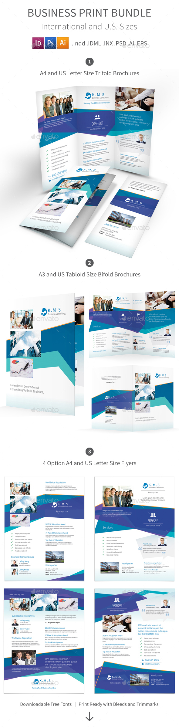 Business Consulting Services Print Bundle - Corporate Brochures