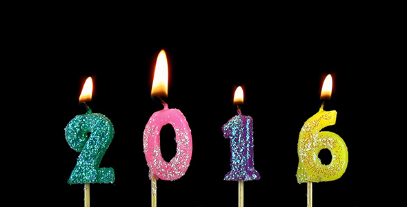 2016 New Year Candles