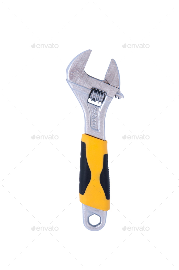 Adjustable wrench. - Stock Photo - Images