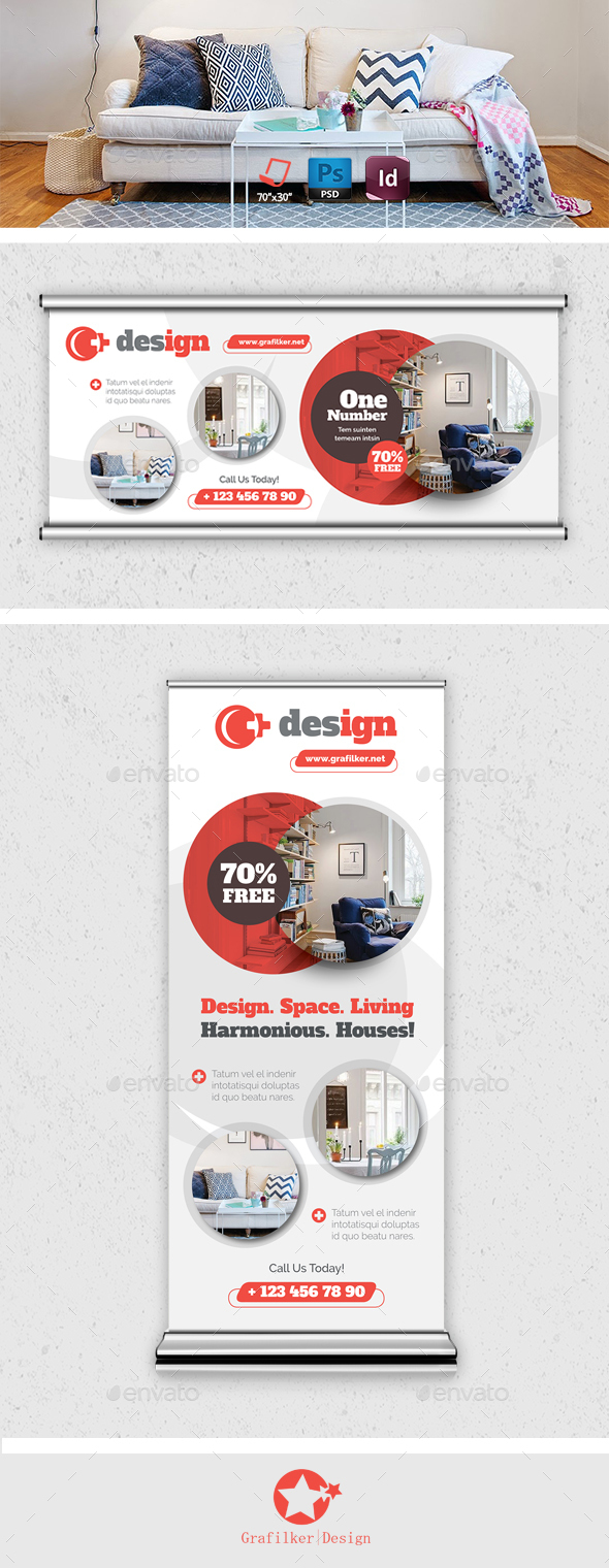 Interior Design Billboard Templates - Signage Print Templates