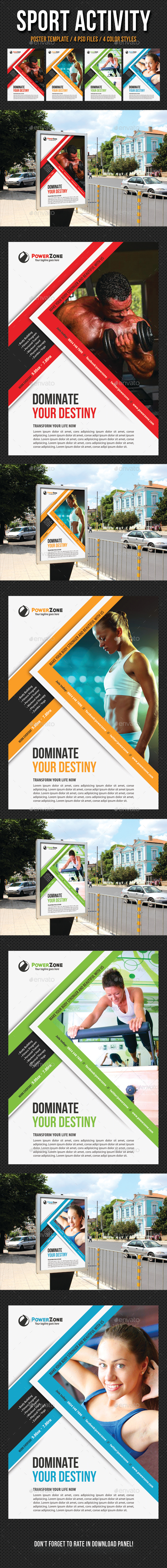 Sport Activity Poster Template V16 - Signage Print Templates