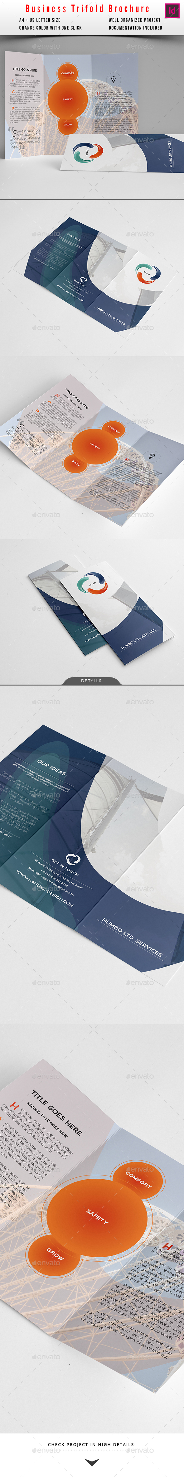 Trifold Elegant Modern Business Brochure - Corporate Brochures