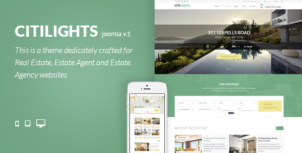 Citilights - Real Estate Joomla Template - Retail Joomla
