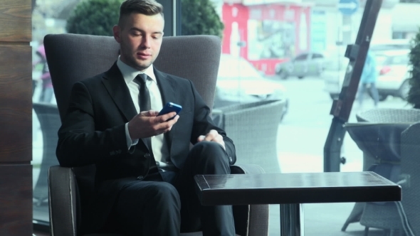 Business Angrily Speaks By Phone alt