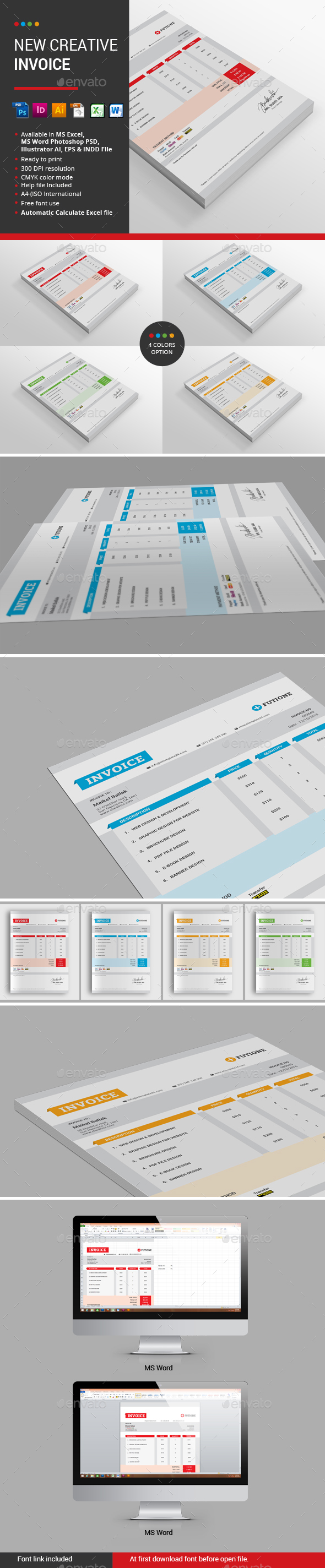 New Creative Invoice - Proposals & Invoices Stationery