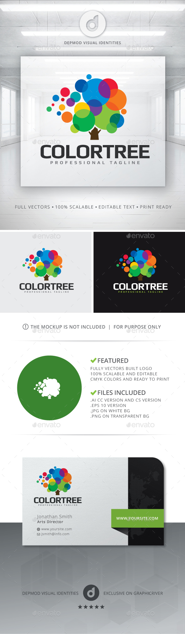 ColorTree Logo - Nature Logo Templates