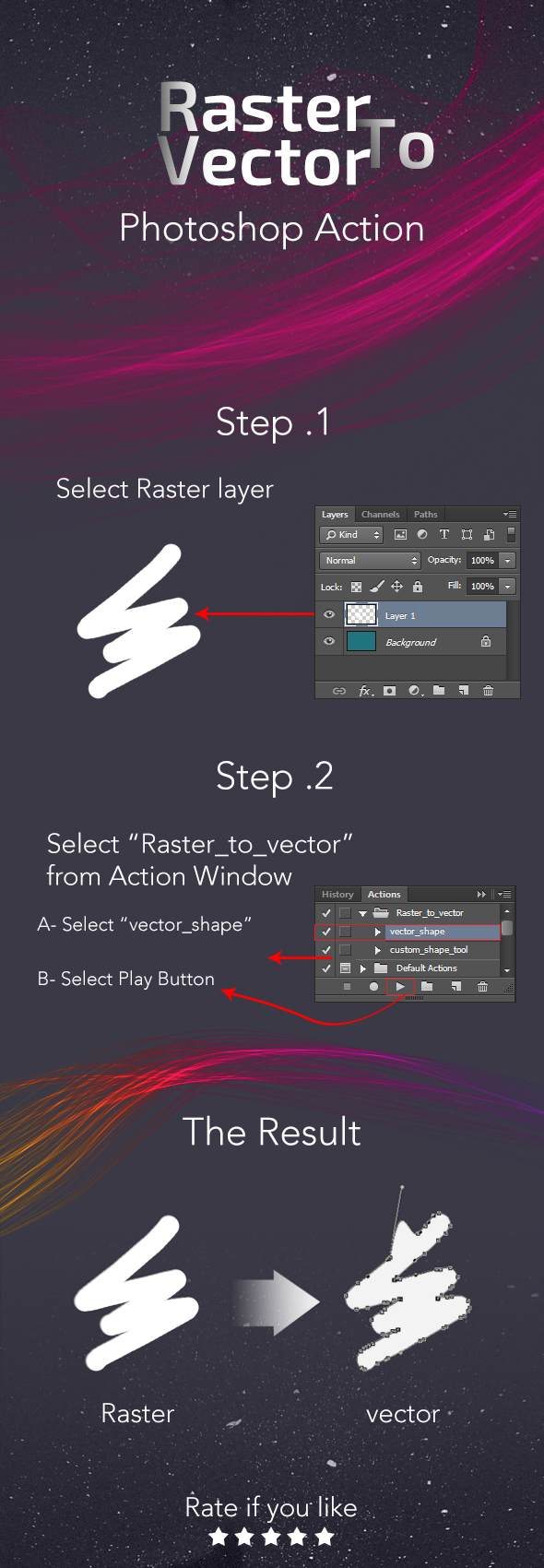 convert raster to vector in photoshop