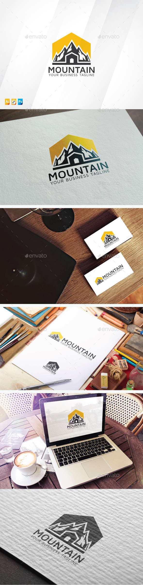 Mountain Home - Vector Abstract