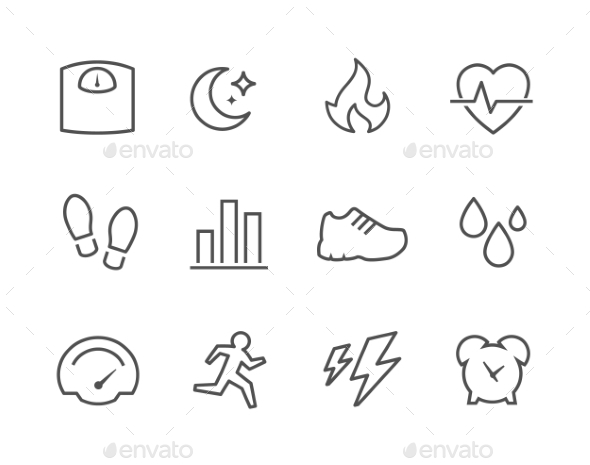 Activity Tracking Icons - Icons