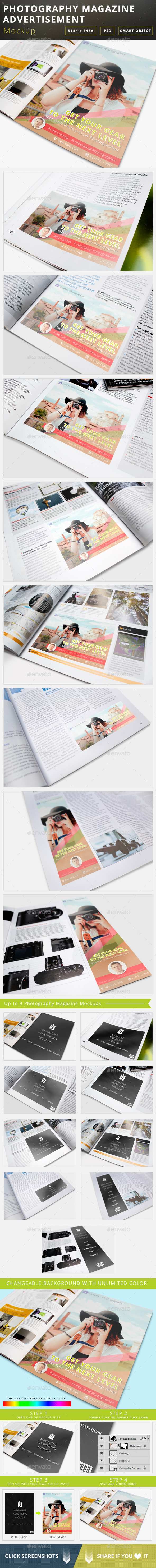 Photography Magazine Advertisement Mockup - Magazines Print