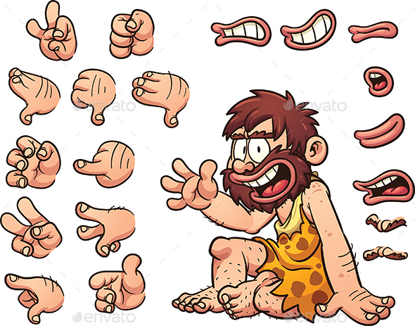 Cartoon Caveman - People Characters