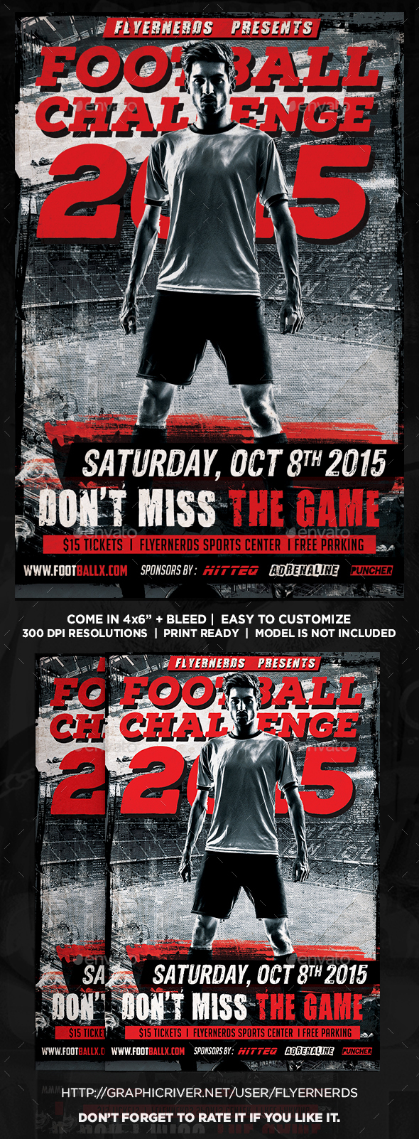Football Challenge Sports Flyer - Sports Events
