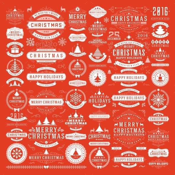 Christmas Decorations Design Elements - Christmas Seasons/Holidays