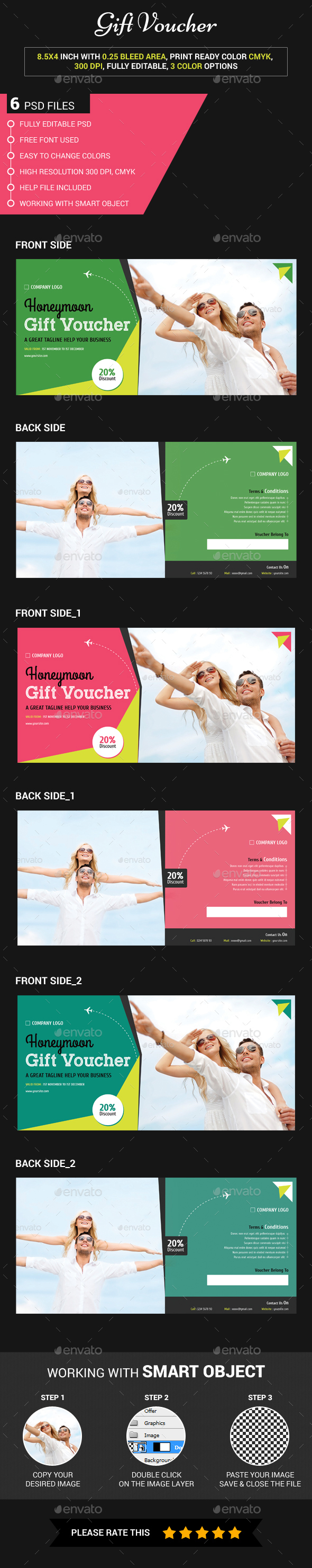Honeymoon gift voucher - Loyalty Cards Cards & Invites