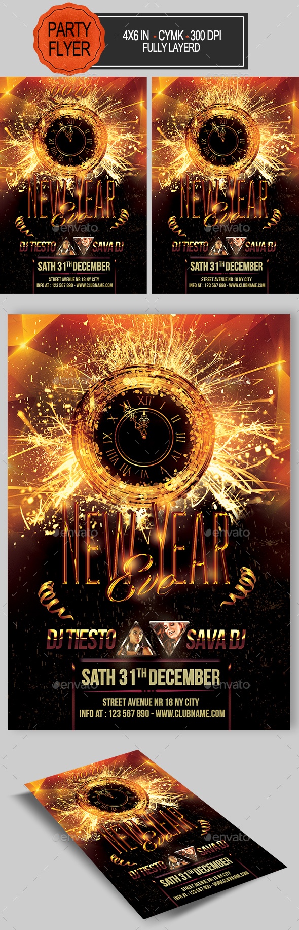 New Year Flyer - Clubs & Parties Events