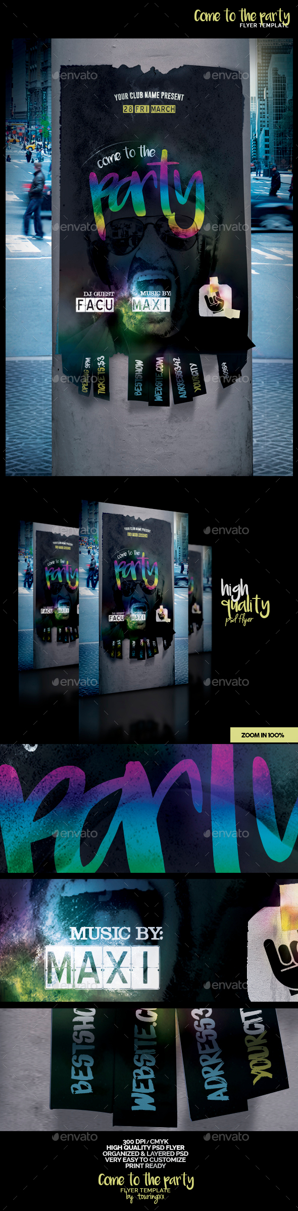 Come To The Party Flyer Template - Clubs & Parties Events