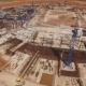 Aerial Of Building a Large Stadium Crane 2 - VideoHive Item for Sale
