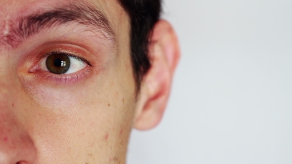 Human Emotions. The Man's Face Depicting Men alt