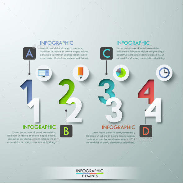 Modern Infographics Numbers Template - Infographics