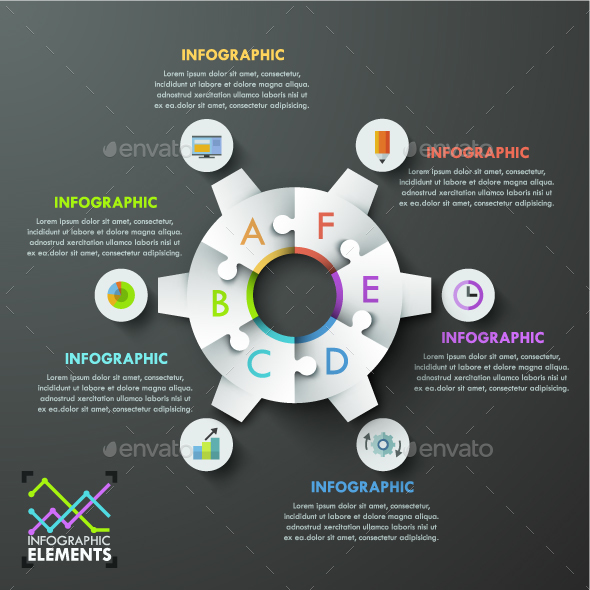 Modern Infographics Gear Template - Infographics
