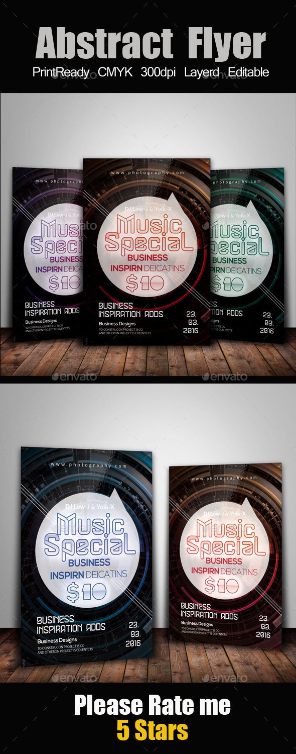 Creative Abstract Flyer Template - Clubs & Parties Events