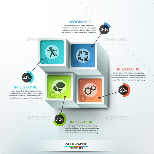 3d Modern Infographic Options Banner - Infographics