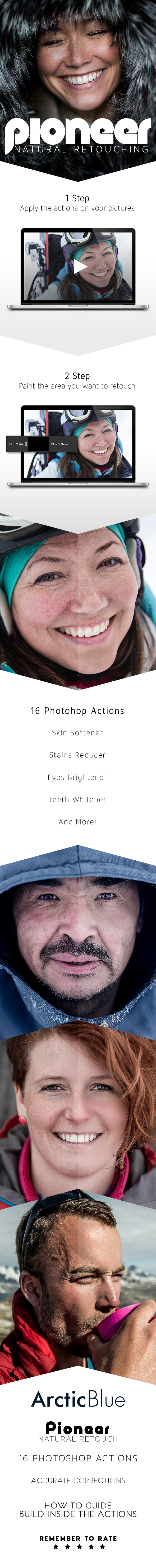 Pioneer - Natural Retouching Actions - Photo Effects Actions