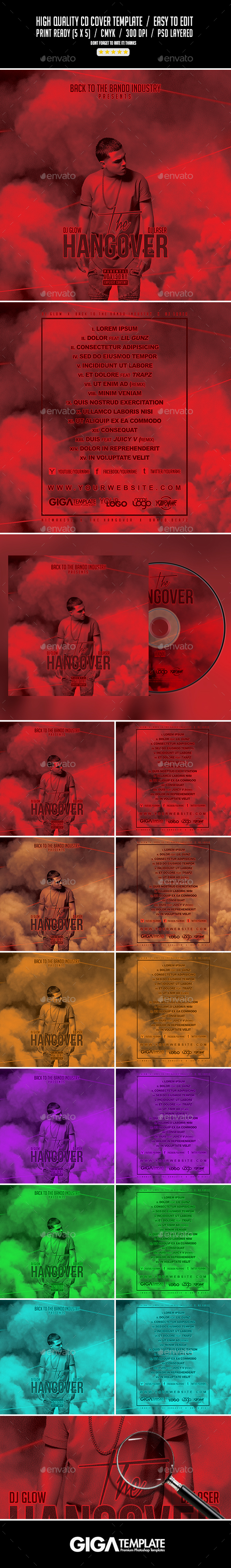 The Hangover | Mixtape Album CD Cover Template - CD & DVD Artwork Print Templates