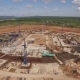 Dron Moves  Around Building Stadium - VideoHive Item for Sale